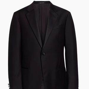 Emporio Armani G-Line Classic Wool Notch Lapel Tuxedo textured black
